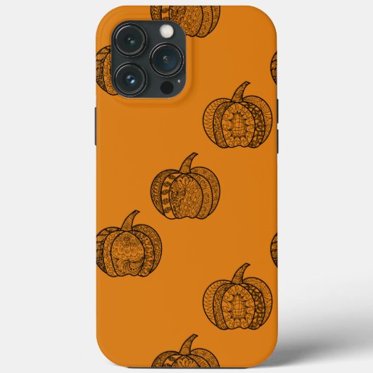 Coques Case-Mate iPhone Doodles d'Halloween boho mandala citrouilles Autom (Verso)