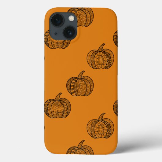 Coques Case-Mate iPhone Doodles d'Halloween boho mandala citrouilles Autom (Verso)