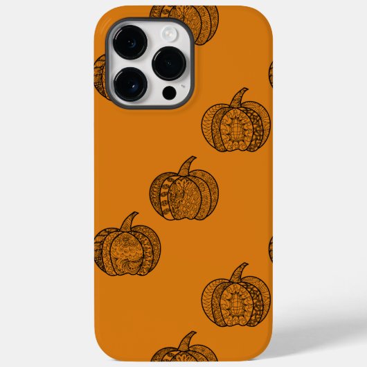 Coques Case-Mate iPhone Doodles d'Halloween boho mandala citrouilles Autom (Verso)