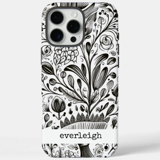 Coques Case-Mate iPhone Doodles naturels personnalisés (Verso)
