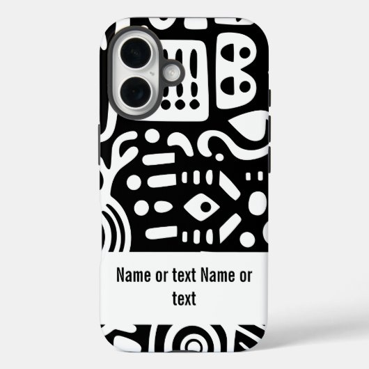 Coques Case-Mate iPhone Doodles noirs et blancs (Verso)