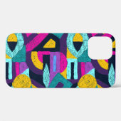 Coques Case-Mate iPhone Doodles rétro : pop art géométrique. (Verso (horizontal))