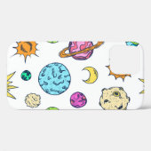 Coques Case-Mate iPhone Doodles spatiaux Arrière - plan cosmique (Verso (horizontal))