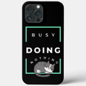 COQUES Case-Mate iPhone DORMIR CHAT BUSY FAIRE RIEN (Verso)