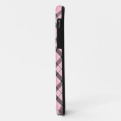Coques Case-Mate iPhone DOS rose de plaid (Dos/Gauche)