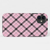 Coques Case-Mate iPhone DOS rose de plaid (Dos (Horizontal))