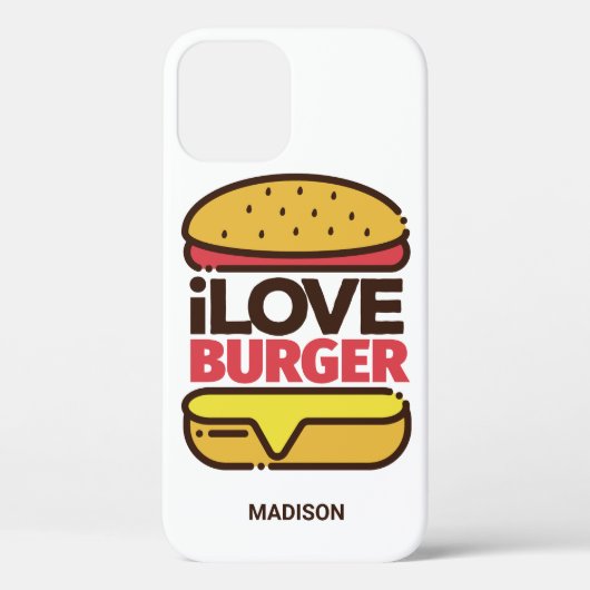 Coques Case-Mate iPhone Dossier téléphonique Burger Lover de nom personnal (Verso)