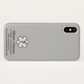 Coques Case-Mate iPhone Dossier téléphonique d'alerte Médicale personnalis (Dos (Horizontal))