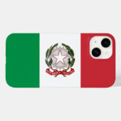 Coques Case-Mate iPhone Dossier téléphonique du drapeau de l'Italie (Verso (horizontal))