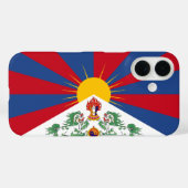 Coques Case-Mate iPhone Dossier téléphonique du drapeau du Tibet (Verso (horizontal))