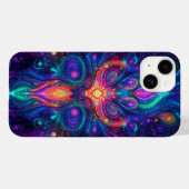 Coques Case-Mate iPhone Dossier téléphonique fractal psychédélique (Verso (horizontal))