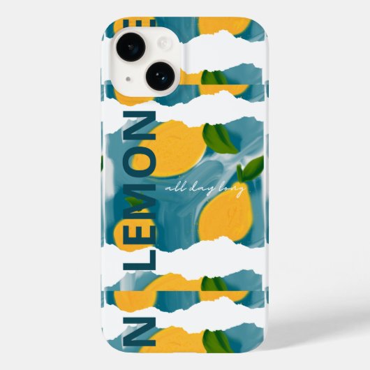 Coques Case-Mate iPhone Dossier téléphonique -Inspiré de l'été -citron (Verso)