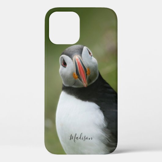 Coques Case-Mate iPhone Dossier téléphonique Puffin de nom personnalisé (Verso)