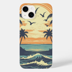 Coque Pour iPhone 14 Dossiers téléphoniques d'été
