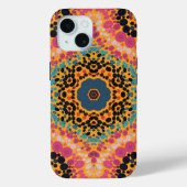 Coques Case-Mate iPhone Dot Mandala bleu rose noir et jaune (Verso)