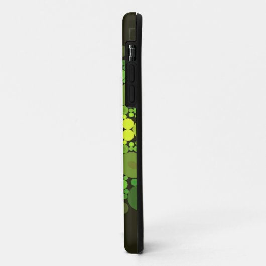 Coques Case-Mate iPhone Dot Mandala Fleur Jaune et Vert (Dos/Gauche)