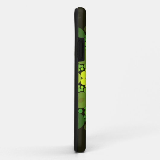 Coques Case-Mate iPhone Dot Mandala Fleur Jaune et Vert (Dos/Droite)