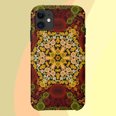 Coques Case-Mate iPhone Dot Mandala Fleur Jaune Rouge et Noir