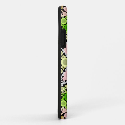 Coques Case-Mate iPhone Dot Mandala Fleur Jaune Vert et Rose (Dos/Droite)