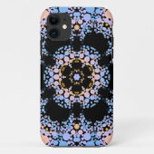 Coques Case-Mate iPhone Dot Mandala Flower bleu et jaune (Dos)