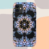 Coques Case-Mate iPhone Dot Mandala Flower bleu et jaune