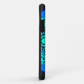 Coques Case-Mate iPhone Dot Mandala Flower bleu et vert (Dos/Droite)