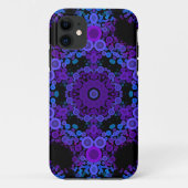 Coques Case-Mate iPhone Dot Mandala Flower bleu et violet (Dos)