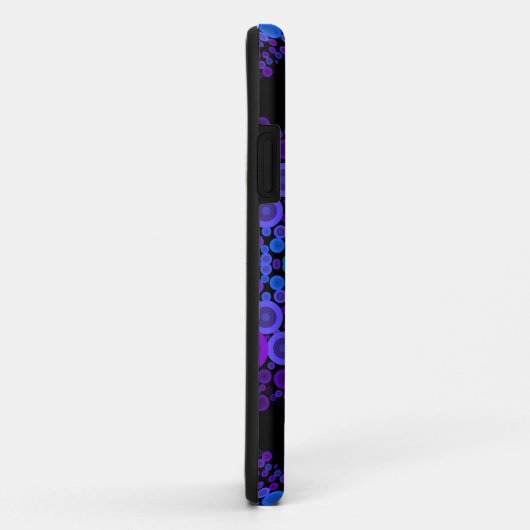 Coques Case-Mate iPhone Dot Mandala Flower bleu et violet (Dos/Droite)