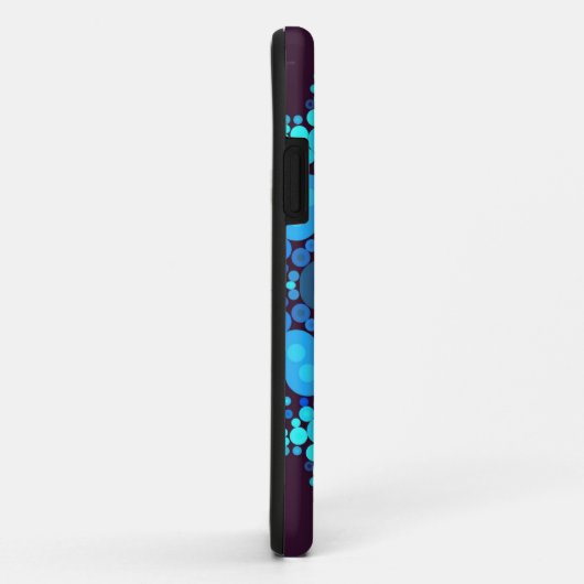 Coques Case-Mate iPhone Dot Mandala Flower bleu et violet (Dos/Droite)