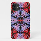 Coques Case-Mate iPhone Dot Mandala Flower bleu rouge et rose (Dos)