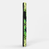 Coques Case-Mate iPhone Dot Mandala Flower bleu vert et jaune (Dos/Droite)