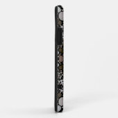 Coques Case-Mate iPhone Dot Mandala Flower Brown et blanc (Dos/Droite)