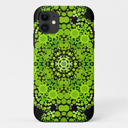 Coques Case-Mate iPhone Dot Mandala Flower Green (Dos)
