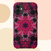 Coques Case-Mate iPhone Dot Mandala Flower rose et violet