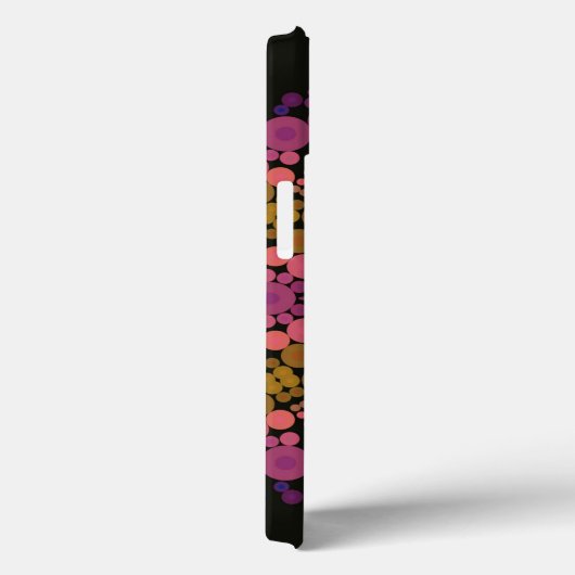 Coques Case-Mate iPhone Dot Mandala Flower rose jaune et noir (Verso / Droite)