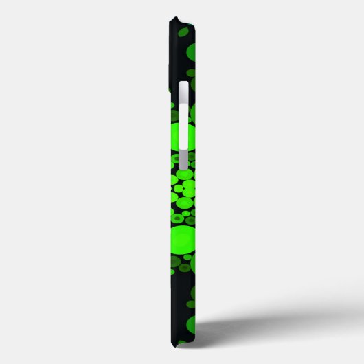 Coques Case-Mate iPhone Dot Mandala Flower vert et noir (Verso / Gauche)