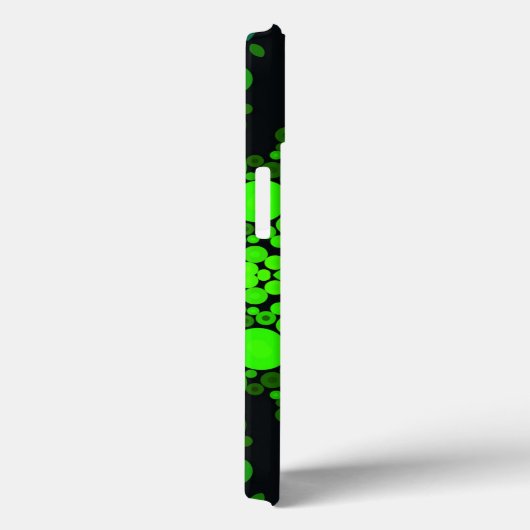 Coques Case-Mate iPhone Dot Mandala Flower vert et noir (Verso / Droite)