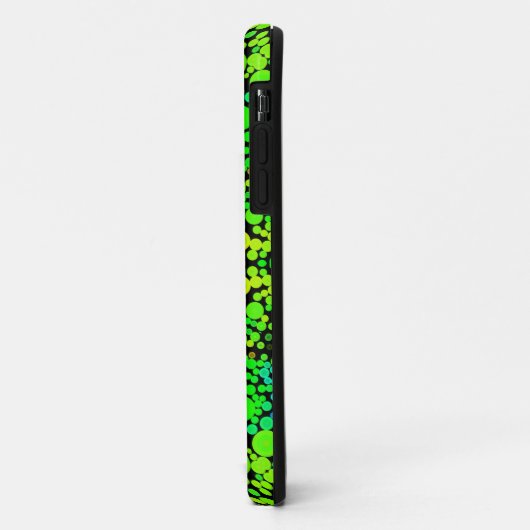 Coques Case-Mate iPhone Dot Mandala Flower vert orange et jaune (Dos/Gauche)