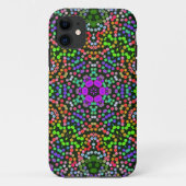 Coques Case-Mate iPhone Dot Mandala Flower vert violet et orange (Dos)