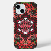 Coques Case-Mate iPhone Dot Mandala Rouge Vert et Blanc (Verso)