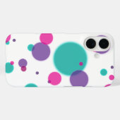 Coques Case-Mate iPhone Dots Sympa motif violet rose turquoise couleurs (Verso (horizontal))