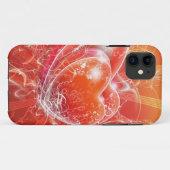 Coques Case-Mate iPhone Double cas de coeur de parties scintillantes (Dos (Horizontal))