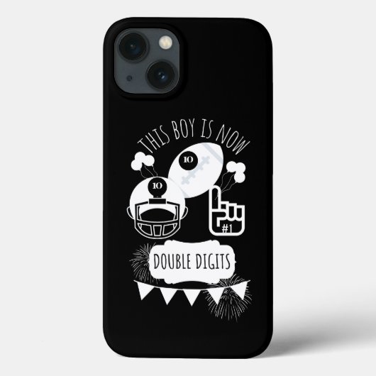 Coques Case-Mate iPhone Double Chiffre 10e Joyeux Anniversaire de baseball (Verso)