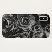 Coques Case-Mate iPhone Double Fleurs Primules, noir et blanc (Dos (Horizontal))