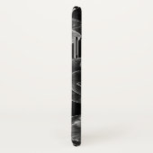 Coques Case-Mate iPhone Double Fleurs Primules, noir et blanc (Dos/Droite)