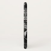 Coques Case-Mate iPhone Double Fleurs Primules, noir et blanc (Dos/Gauche)