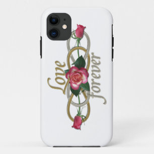 Coques Pour iPhone Double Infinité - Amour Rose pour toujours