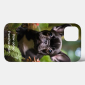 Coques Case-Mate iPhone 🐶💛Douce chiot Frenchie dans une jungle (Verso (horizontal))