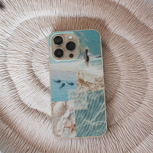 Coques iPhone 16 Pro Douce Collage de Bébé de Plage Côtière Un-Poème Ph