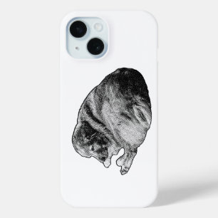 Coque Pour iPhone 15 Douce Manga Point Chien Offre une Défense de Vacan
